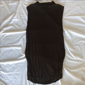 Sleeveless black top